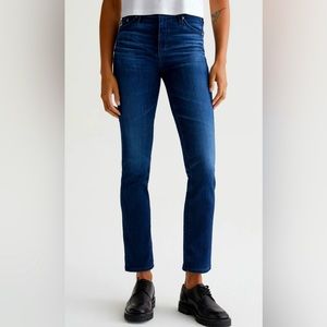 AG Adriano Goldschmied Mari High-Rise Slim Straight Jeans, size 31